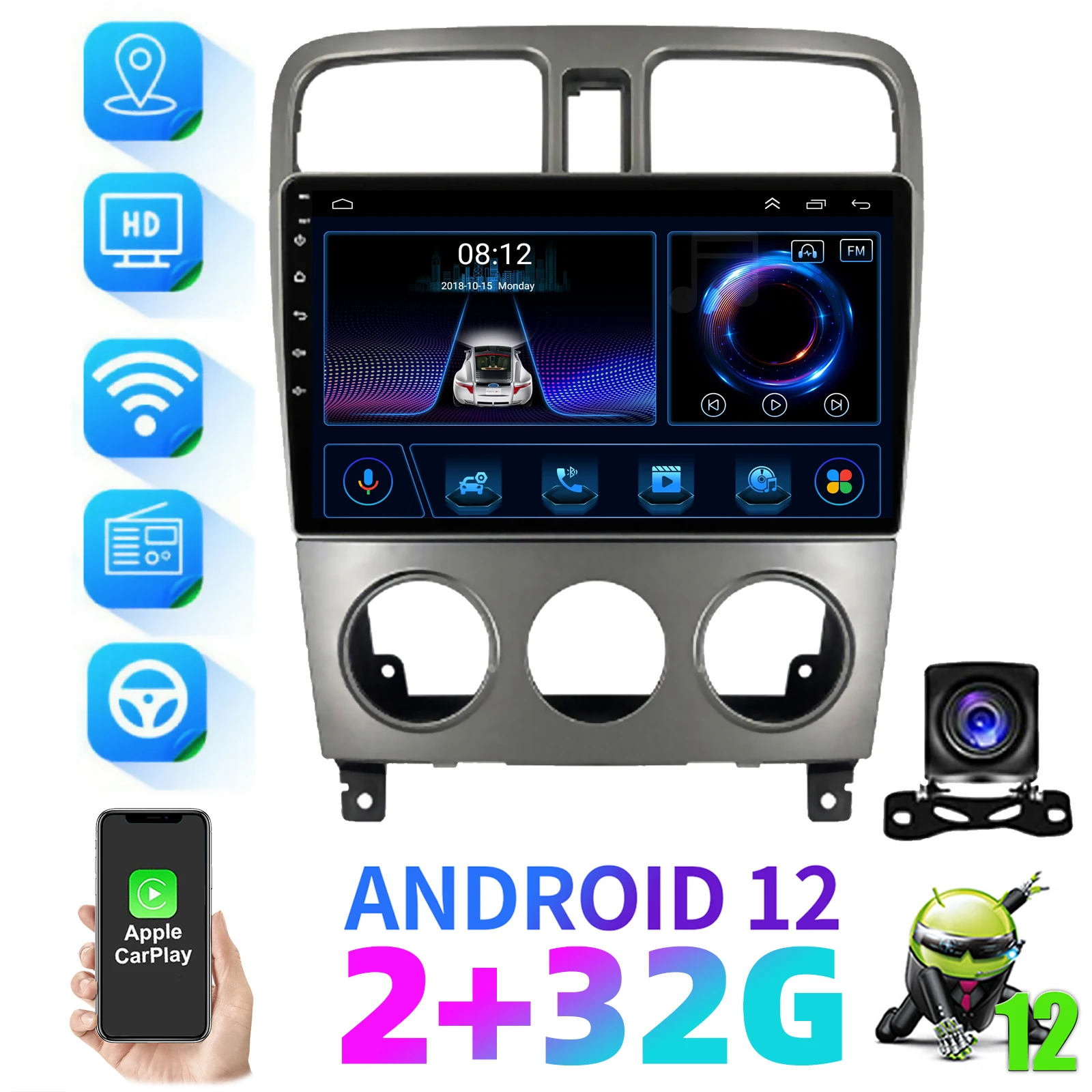 

Автомобильный стерео радиоприемник GPS плеер CarPlay для Subaru Forester 2002-2008 мультимедийное видео Автомобильная интеллектуальная система Android 12,0