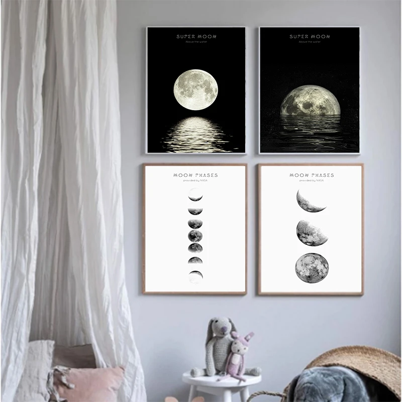 Ноурдика Современная Абстрактная живопись Луна холст дом спальня украшение для