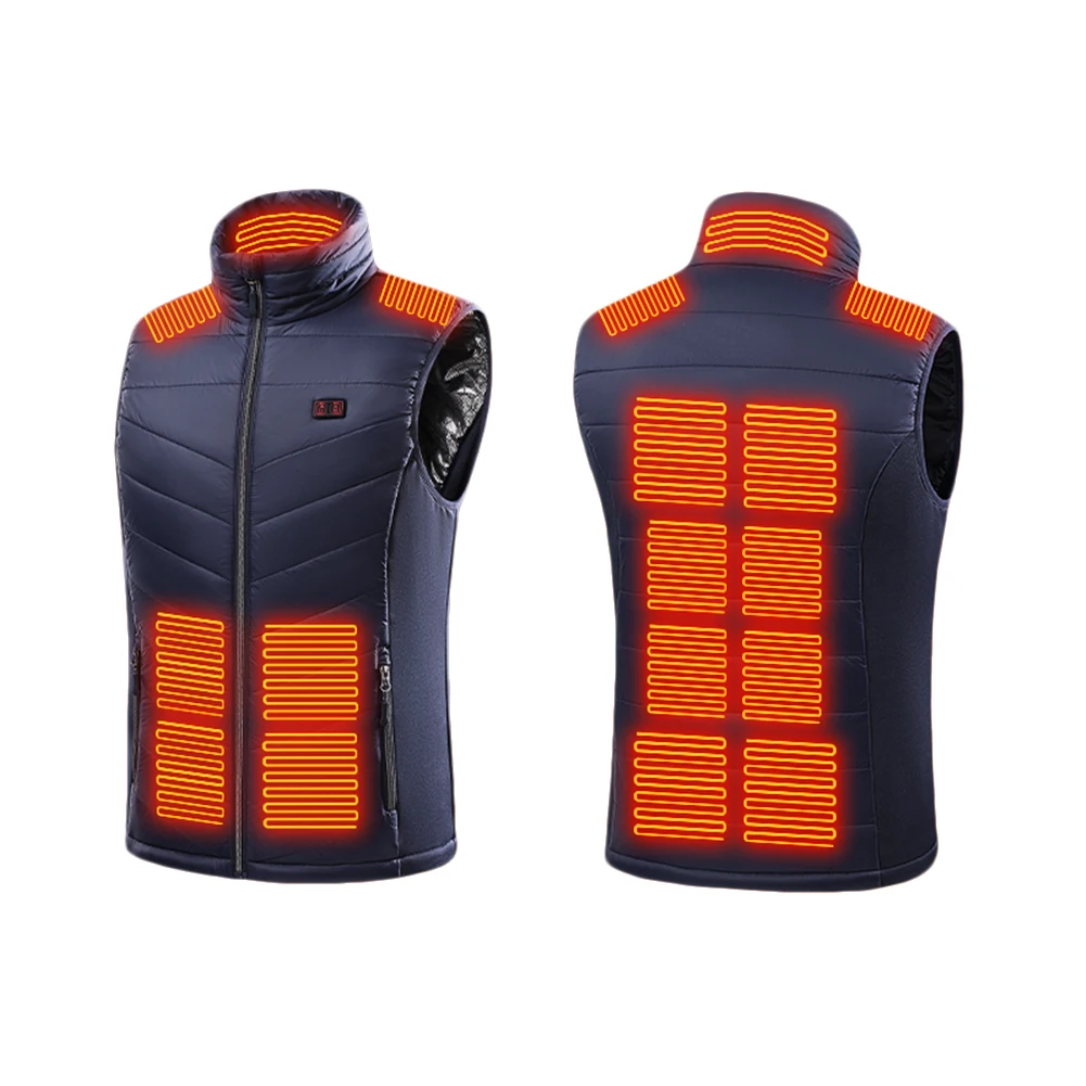 

Electric Heating Vest 15 Heating Zones Washable Winter Thermal Sleeveless Jacket Body Warmer For Outdoor Sports Hiking Skiing