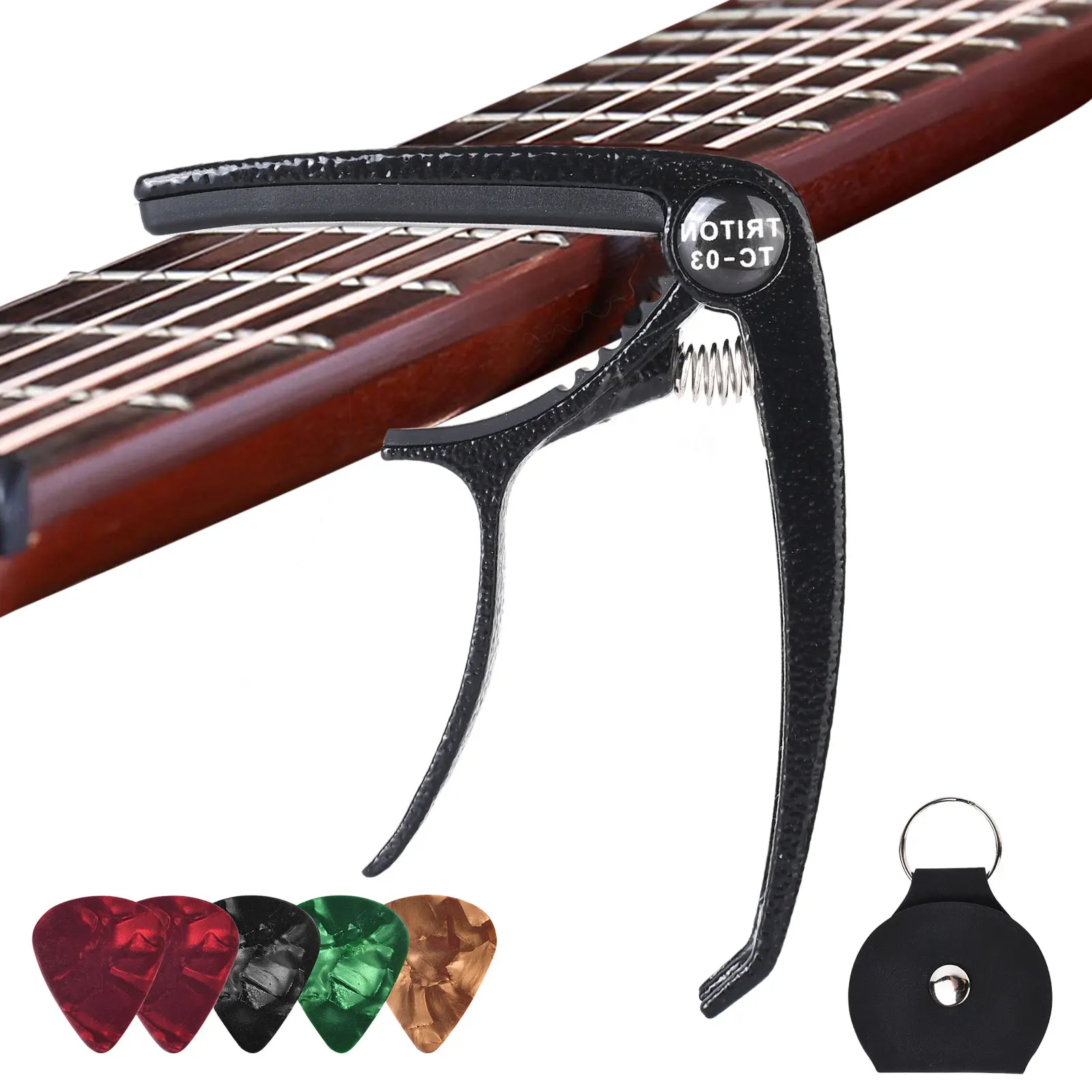 

Universal Single Handed Capo Quick-Change Capo For Acoustic And Electric Guitars For 6-String Acoustic & Electric Guitar Ukulele