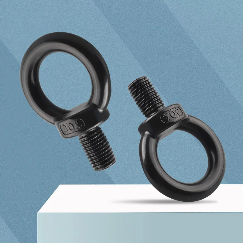 

304 black stainless steel o-shaped eyebolt screw m4m5m6m8m10m12m14m16m18m20 screw rod