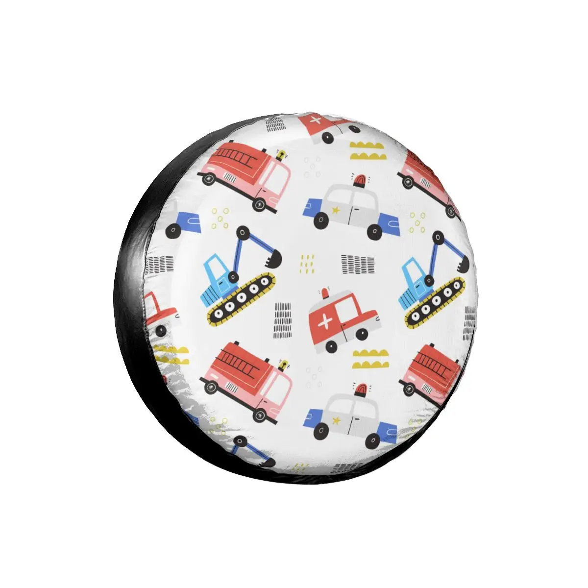 

Universal Car Tire Cover Case Spare Tire Wheel Bag Tyre Spare Storage Cover Cute Ambulance Police Car Fire Engine Truck