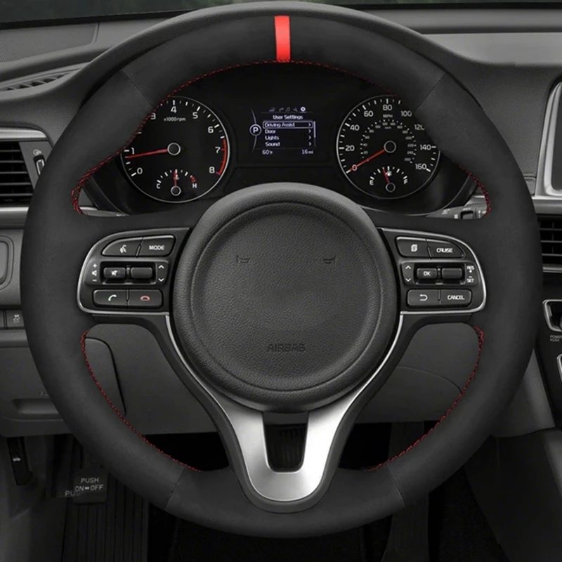 

Оплетка из черной замши «сделай сам» для Kia Sportage 4 Optima 2016-2018 Niro 2016 2017-2019 2020 2021-2022