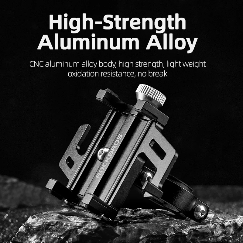 rockbros universal bike phone holder non slip motorcycle mobile phone support stand aluminum alloy mtb bicycle cellphone mount free global shipping