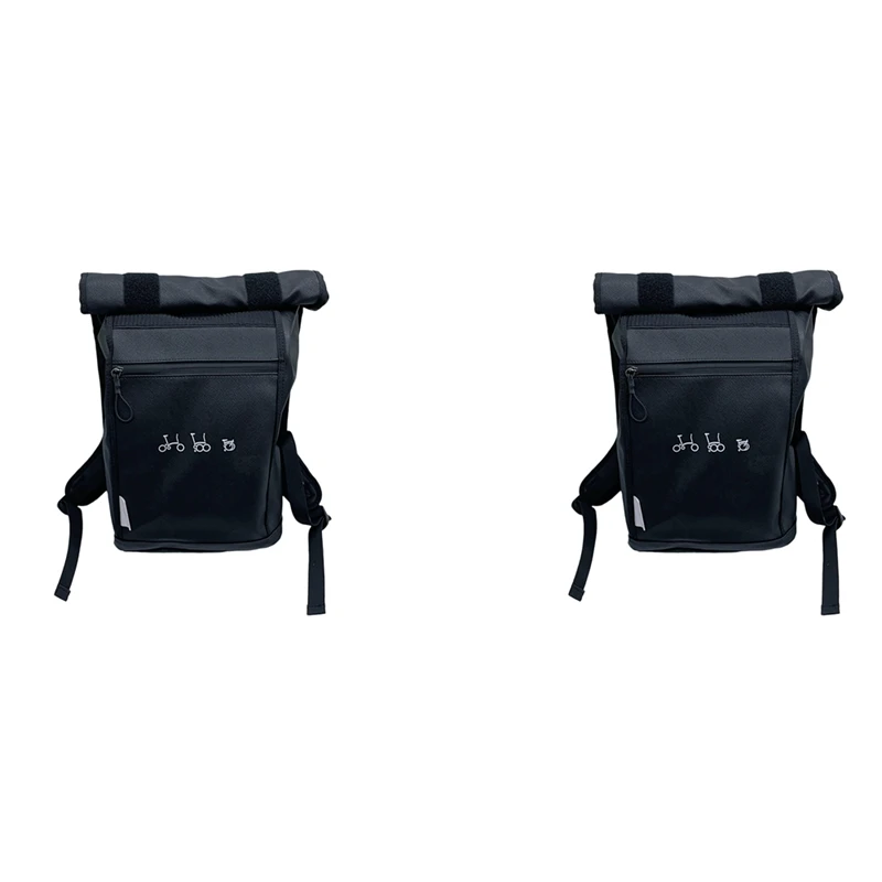 

2X велосипедная Передняя сумка, рюкзак с подставкой, держатель для Brompton 3, 60, складной велосипедный рюкзак, аксессуары