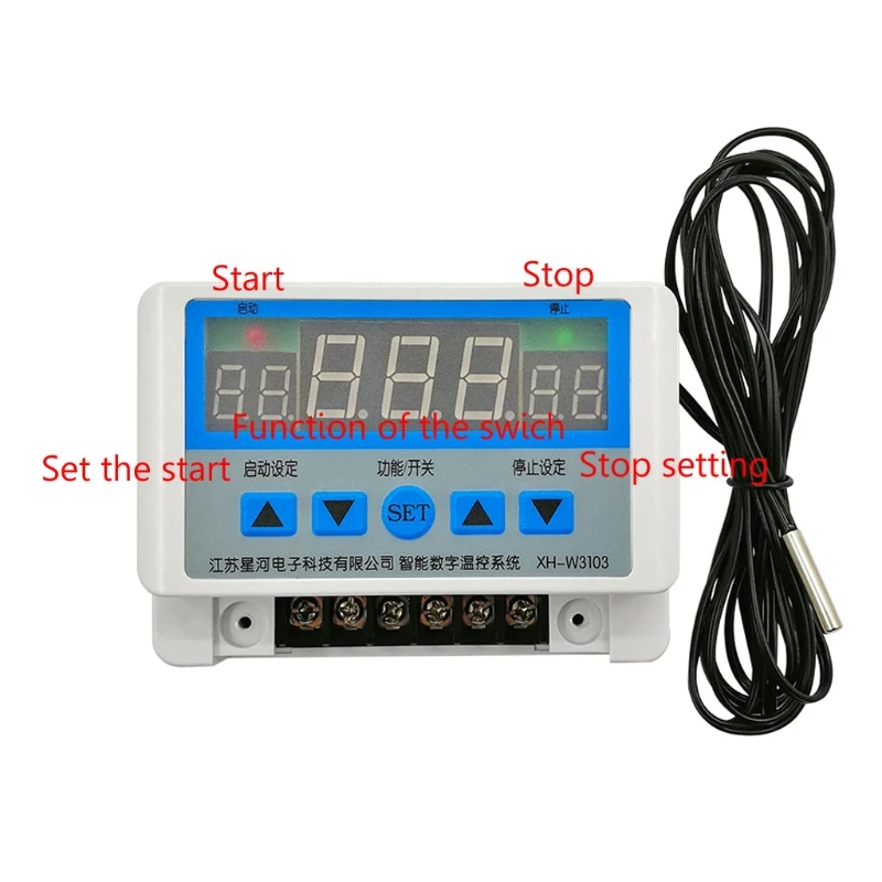 

XH-W3103 AC 220V Max 6600W Digital Thermostat 30A Temperature Controller Switch