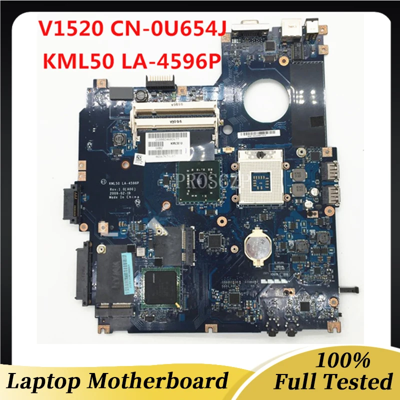 CN-0U654J 0U654J U654J High Quality For DELL Vostro 1520 V1520 Laptop Motherboard KML50 LA-4596P GM45 DDR2 100%Full Working Well