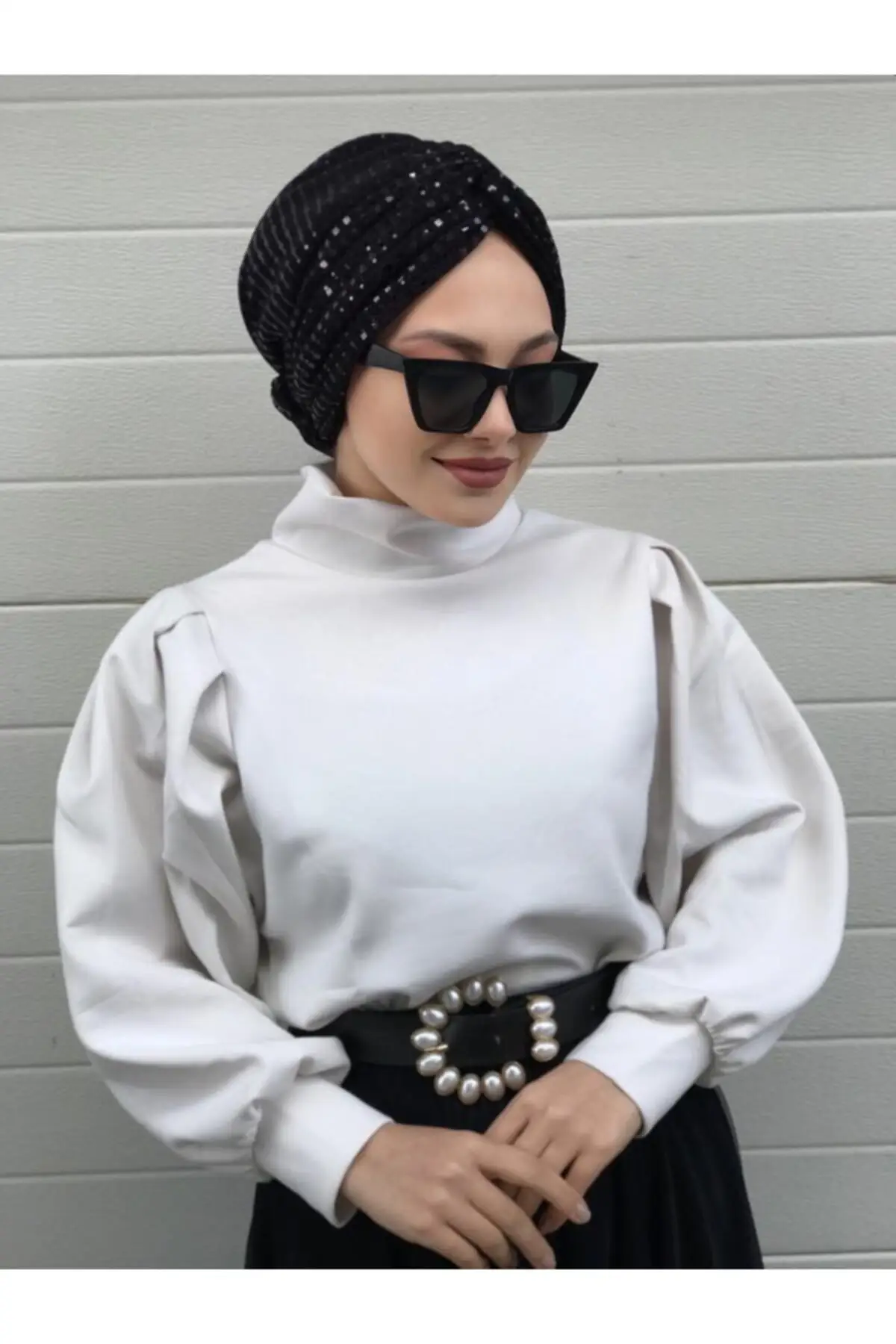 Lively Modernbone Büzgülü Model Hijab Bathing Beach Wear