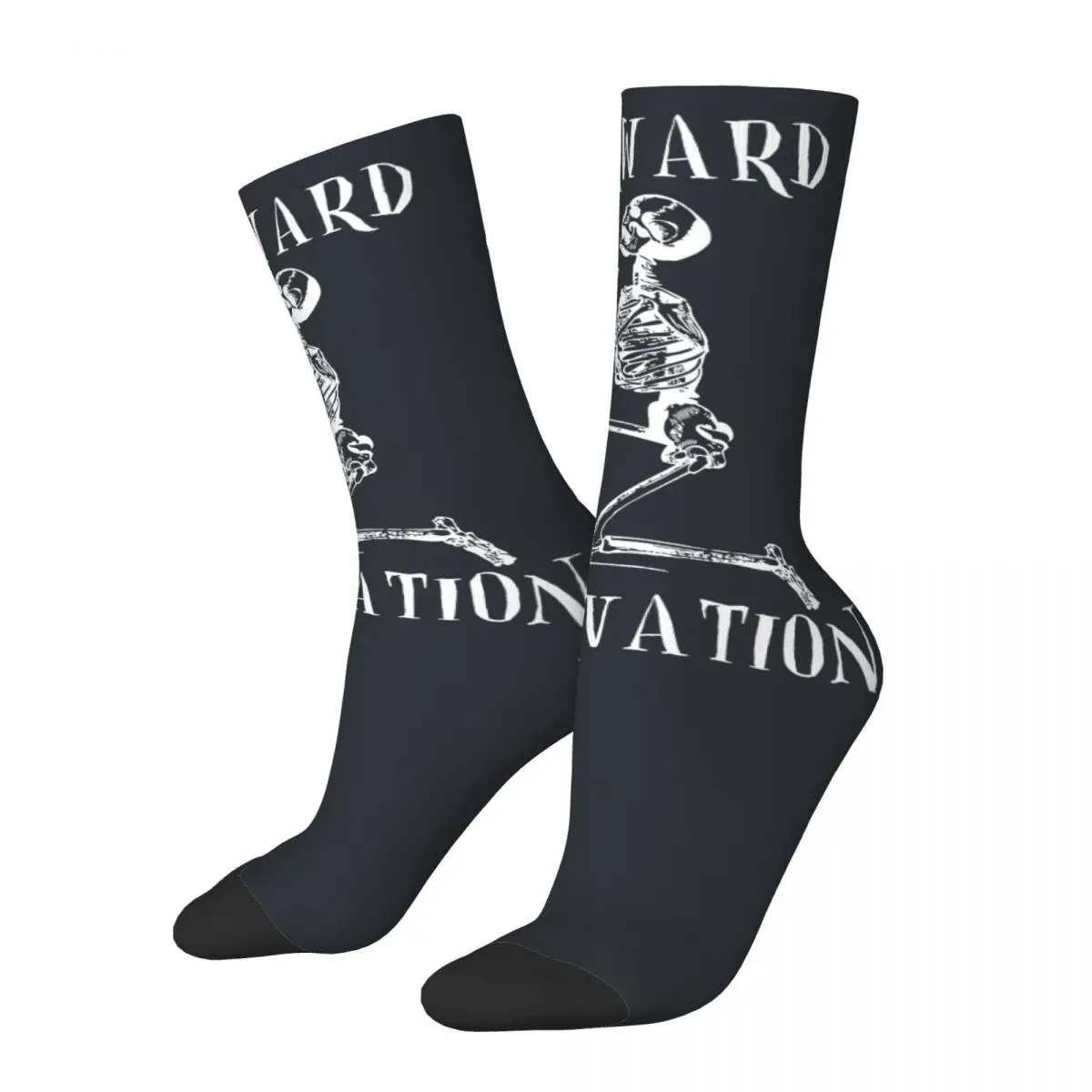 

Носки компрессионные мужские в стиле хип-хоп, винтажные забавные смешные модные сумасшедшие носки с принтом группы «Вперед», с надписью Happy Crew, подарок для мальчиков