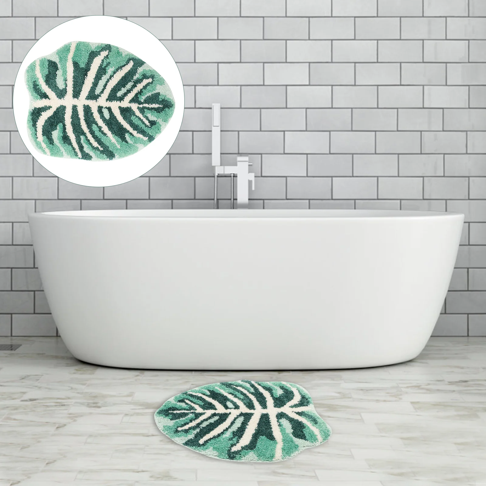 

Коврик, напольные коврики, коврик для ванной, Нескользящие напольные коврики для ванной, кухни, Листьев, душа, водные противоскользящие входные декоративные впитывающие коврики Monstera