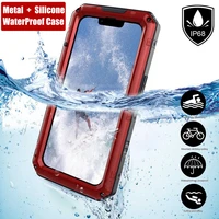 aluminum metal silicone anti drop ip68 waterproof case for iphone 13 12 pro max 11 xs max xr 678 plus se 2 3 swim outdoor sport