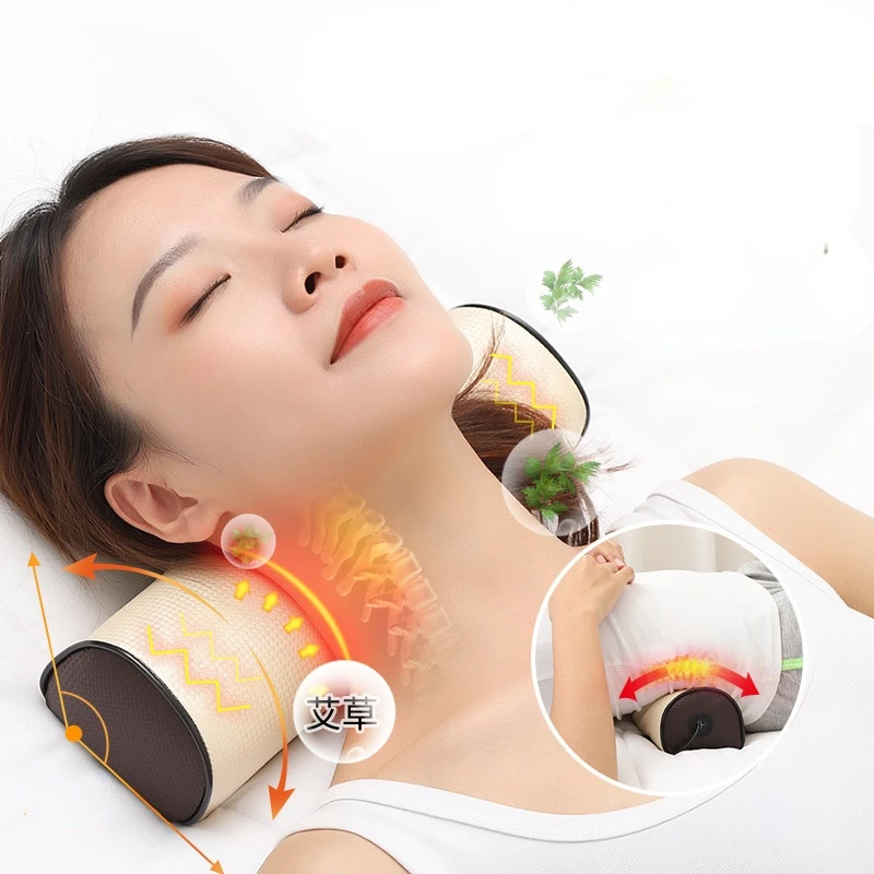

Massager Electric Multifunctional Neck Massager Kneading Heating Vibration Neck And Lumbar Electric Massage Pillow For Sleep