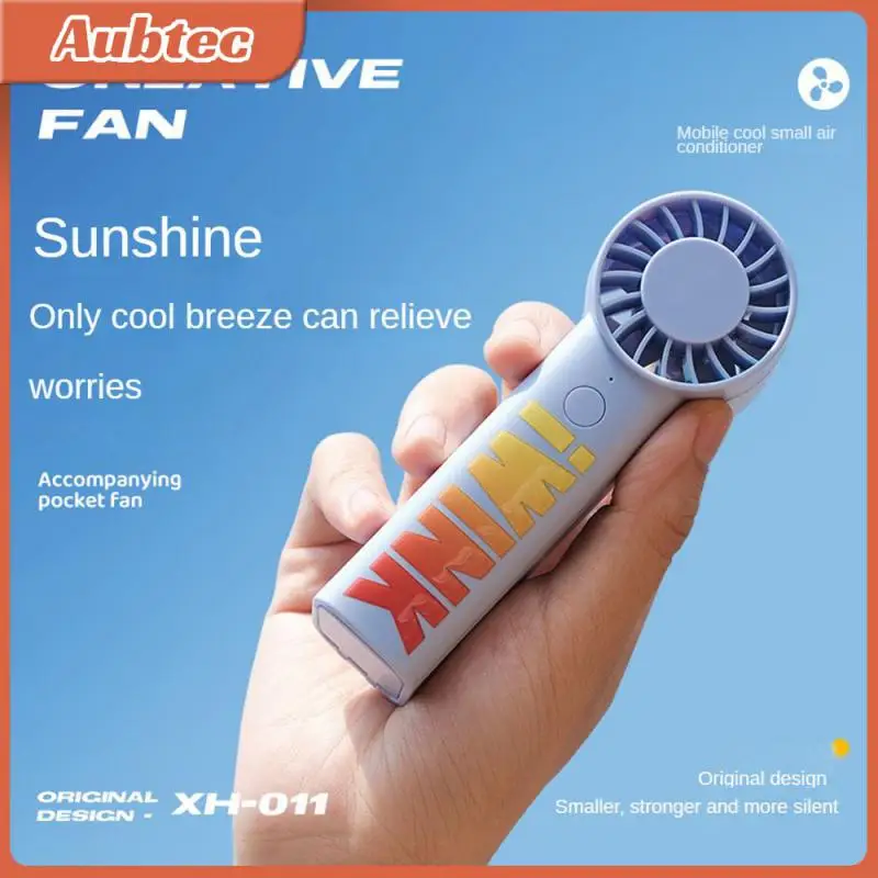 

Mute Operation Air Conditioning Hand-held Cooling Fans Small And Light 61 Blowing Angle Accompanying Pocket Fan Air Cooler