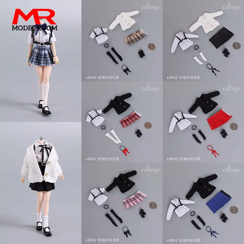 Фото Cdtoys cd042 масштаб 1/12 Студенческая униформа для девочек JK костюмы одежда модель подходит 6 дюймов TBL PH женщина-солдат экшн-фигурки Куклы №1