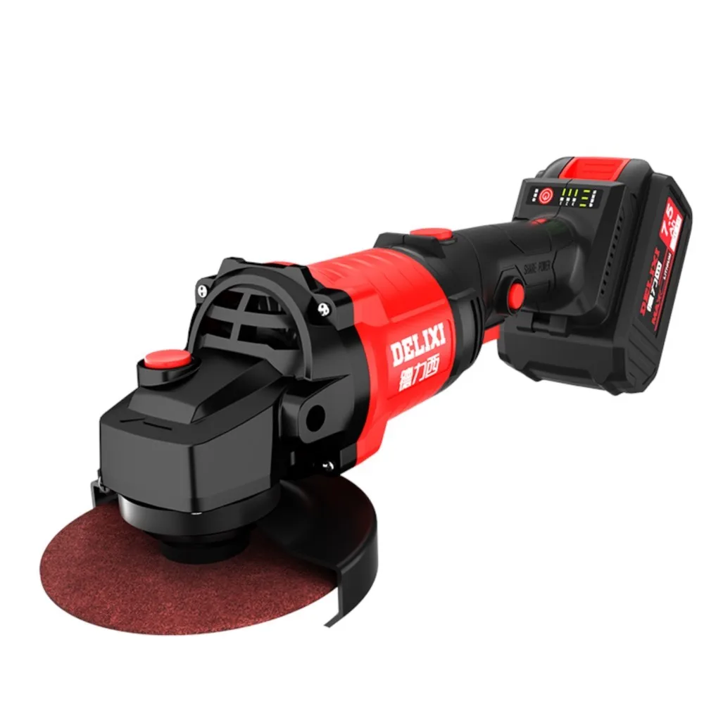 Бесщеточная электрическая угловая шлифовальная машина DELIXI 100 мм аккумуляторная