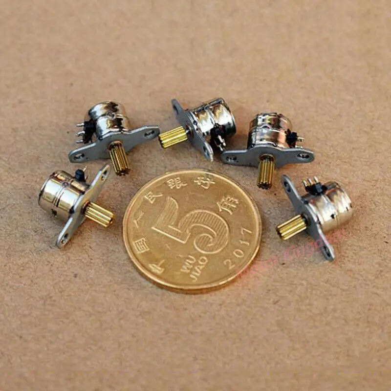

5pcs micro 6.5mm miniature stepper motor 2-phase 4-wire stepper motor metal gear
