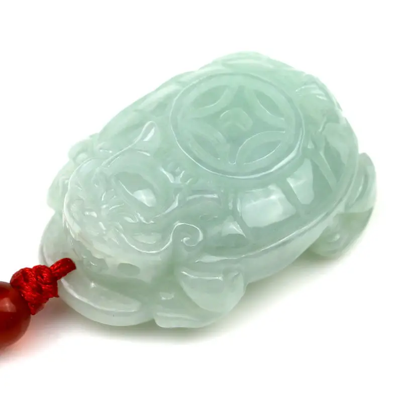 Jade a Goods Dragon Head Turtle Pendant Men's and Women's Necklace Natural Turtle...