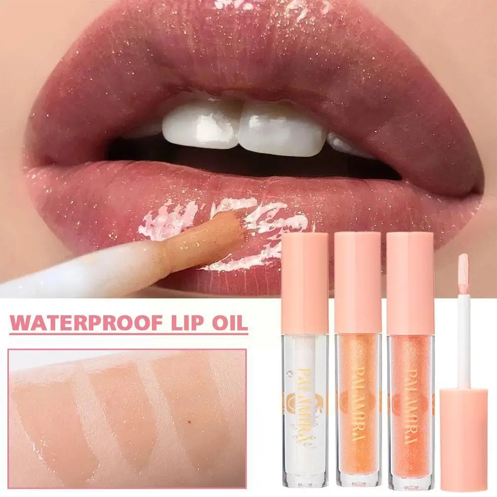 

3 Colors Mirror Pearl Lip Gloss Waterproof Lasting Plumping Lip Lip Makeup Glitter Glaze Moisturizing Women Cosmetics Shimm F5E6
