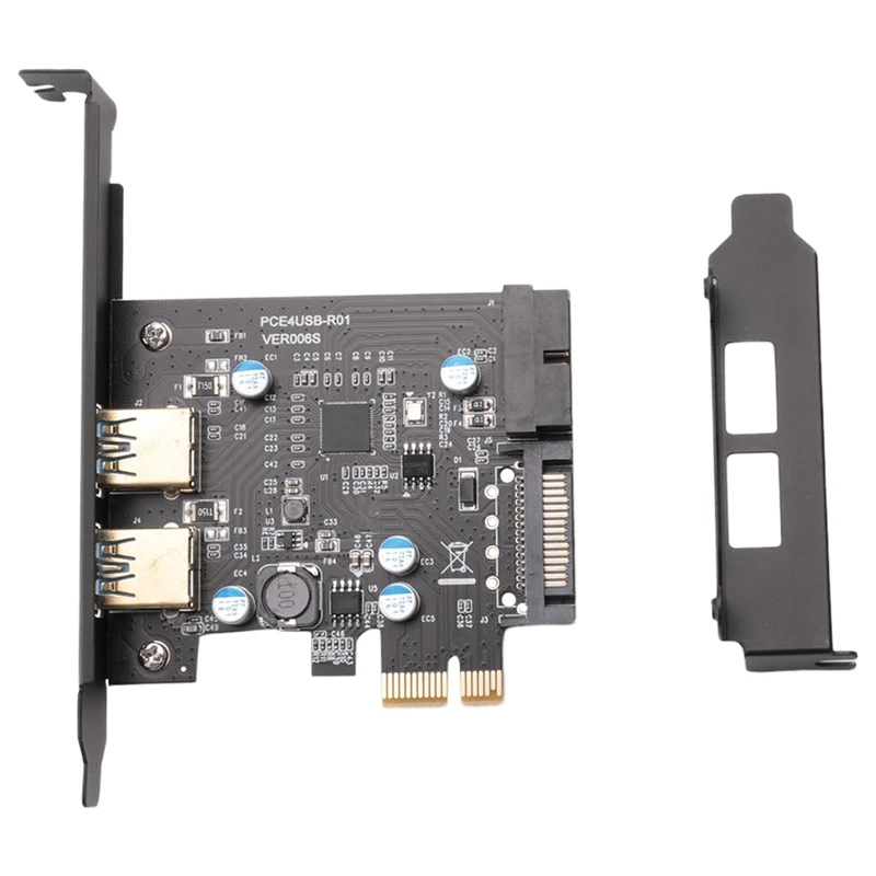 

Пластиковая Плата расширения PCI-E с 1x на USB 3,2 Gen1 USB3.2 Type-C, 2 порта (Type C + Type A)