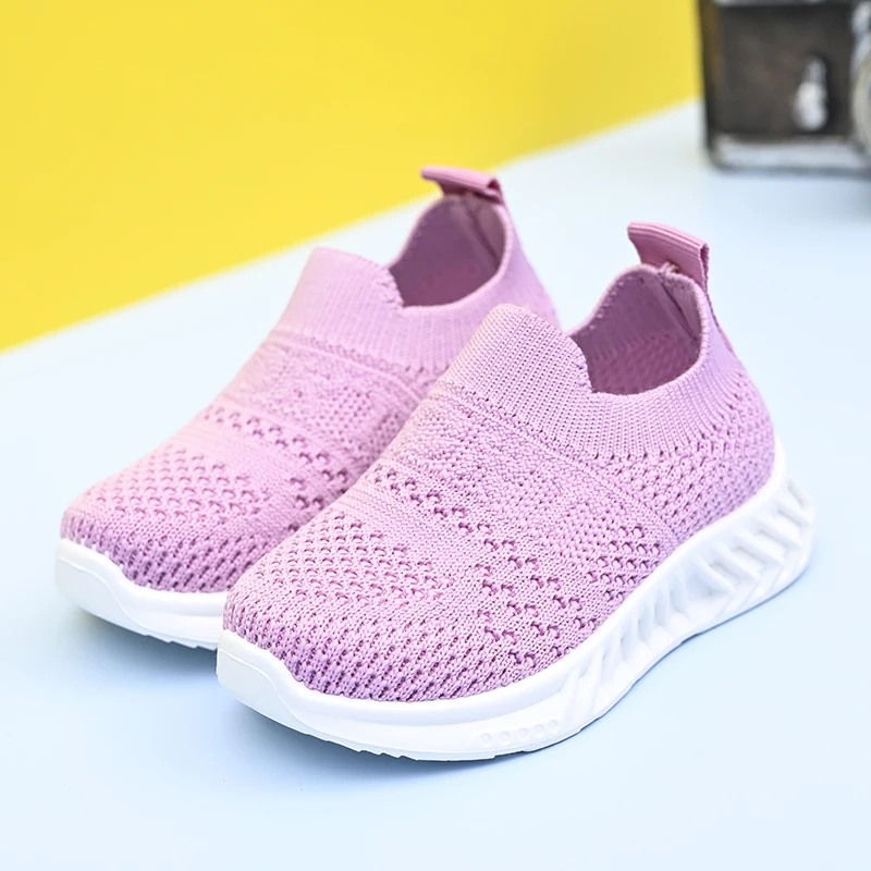 Girls' toddler mesh top boys' breathable single shoes running shoes spring and autumn wear casual shoes for small and medium-siz