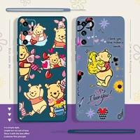 disney edward pooh cute for huawei p 50 40 30 20 smart 2021 2019 lite pro plus liquid rope silicone soft phone case cover