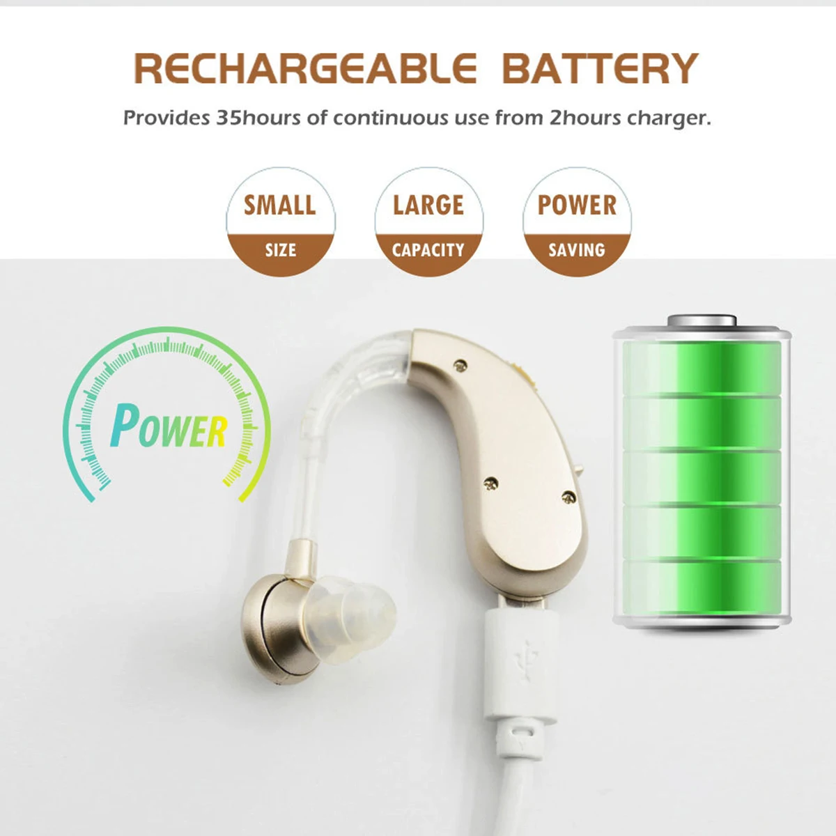 Новейший беспроводной слуховой аппарат усилитель звука для глухих пожилых людей