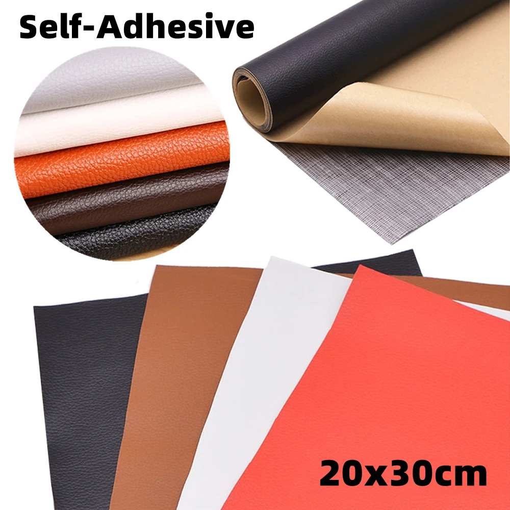 

20x30cm Self Adhesive Leather DIY Fix Patch Self-Adhesive PU Fabric Sofa Repair Subsidies Synthetic Stick-on Leather Patches