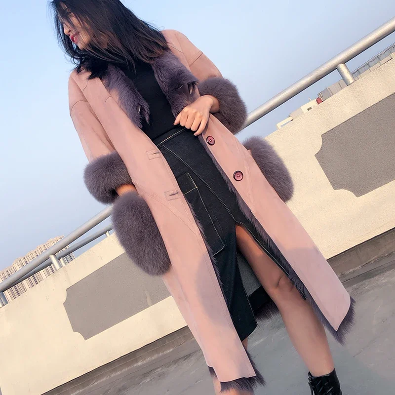 Козья кожа пальто женские туфли-лодочки из натуральной козлиного меха куртка в