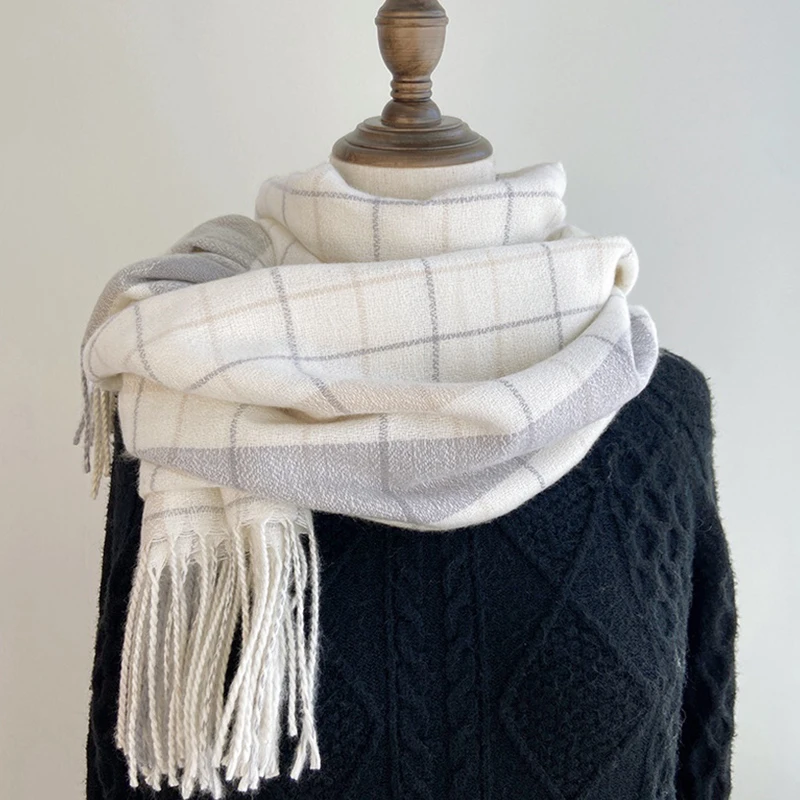 Стильная сетка имитация кашемира теплый ток шаль Su утолщенный модный нагрудник