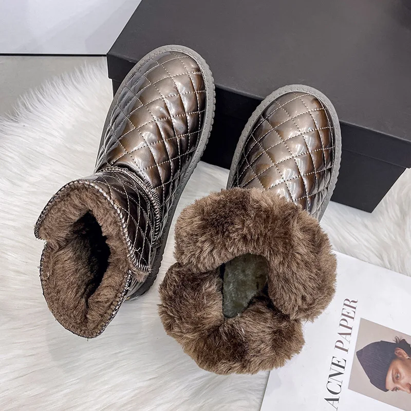 

Boots Fashion Breathable High Top Women Ankle Boots Waterproof Male 2022 Winter Snow Boots Buckle Strap Thick Snow Boots Sapatos