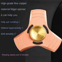 sanye pure red copper edc fingertip gyro for decompression creative spiral hand spinner adult decompression toys for children