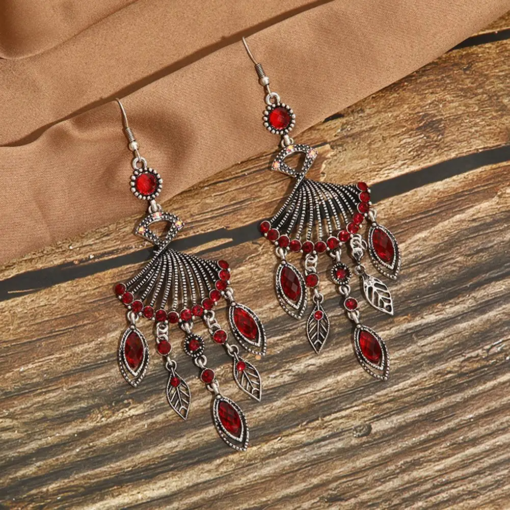 

Drop Earrings Bohemian Electroplating Hollow Out Fan Shape Dangle Earrings Jewelry Dangle Earrings Drop Earrings 1 Pair