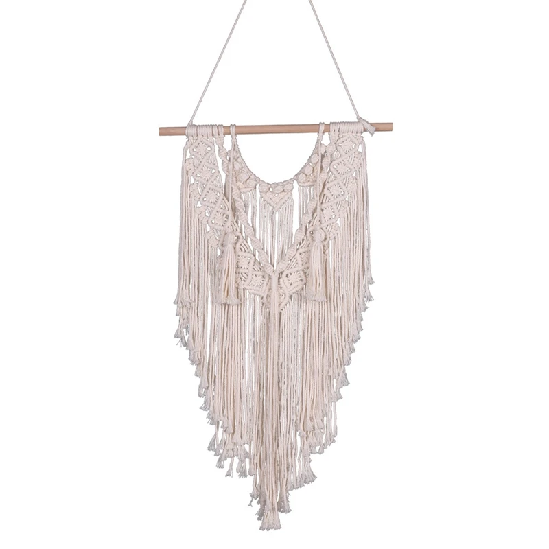 

Hand Knotted Macrame Wall Art Bohemian Wall Hanging Tapestry With Tassel Boho Wedding Home Backdrop Decoration