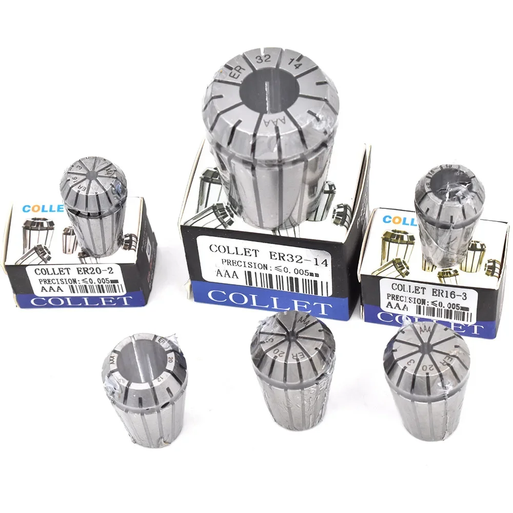 

High precision 0.005mm 1pcs ER16 1-10mm 1/8mm 1/4mm spring collet chuck for CNC machine Milling Lathe Tool machine spindle motor