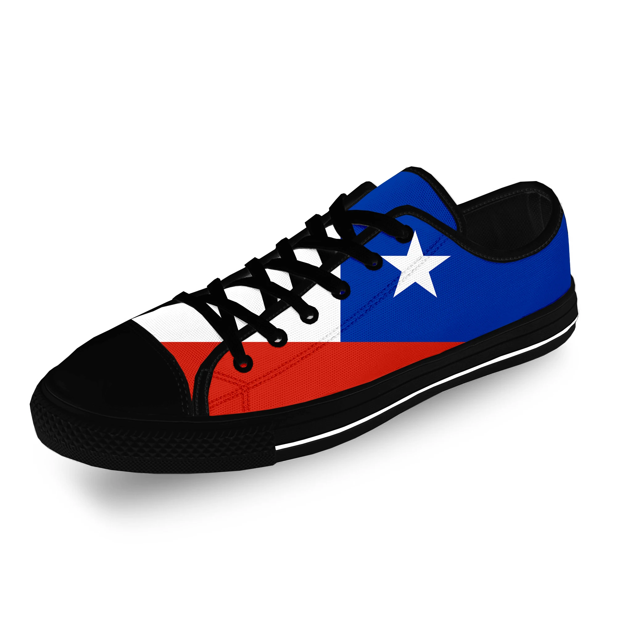 

Chilean Flag Chile Patriotic Cool Casual Cloth Fashion 3D Print Low Top Canvas Shoes Men Women Lightweight Breathable Sneakers