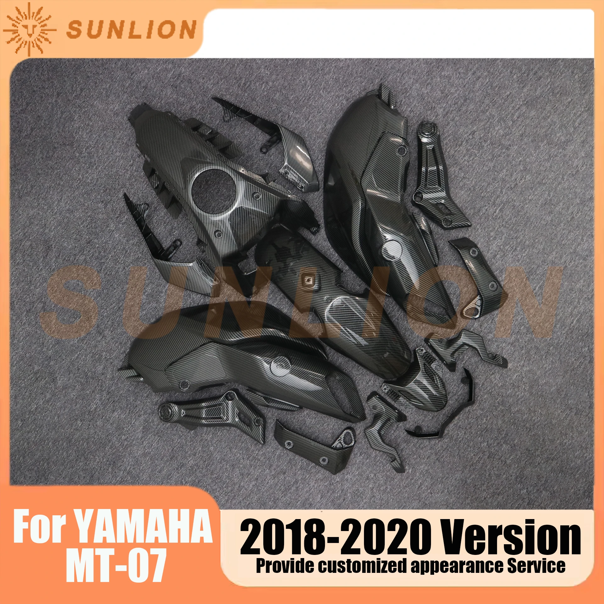 Для YAMAHA MT-07 MT07 2018 - 2020 из углеродного волокна окрашенный внешний вид Полный
