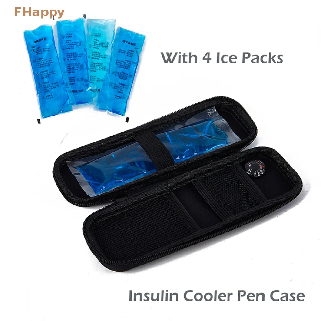 Bag Medicine Cooler Box With 4 Ice Packs Portable Insulin Co