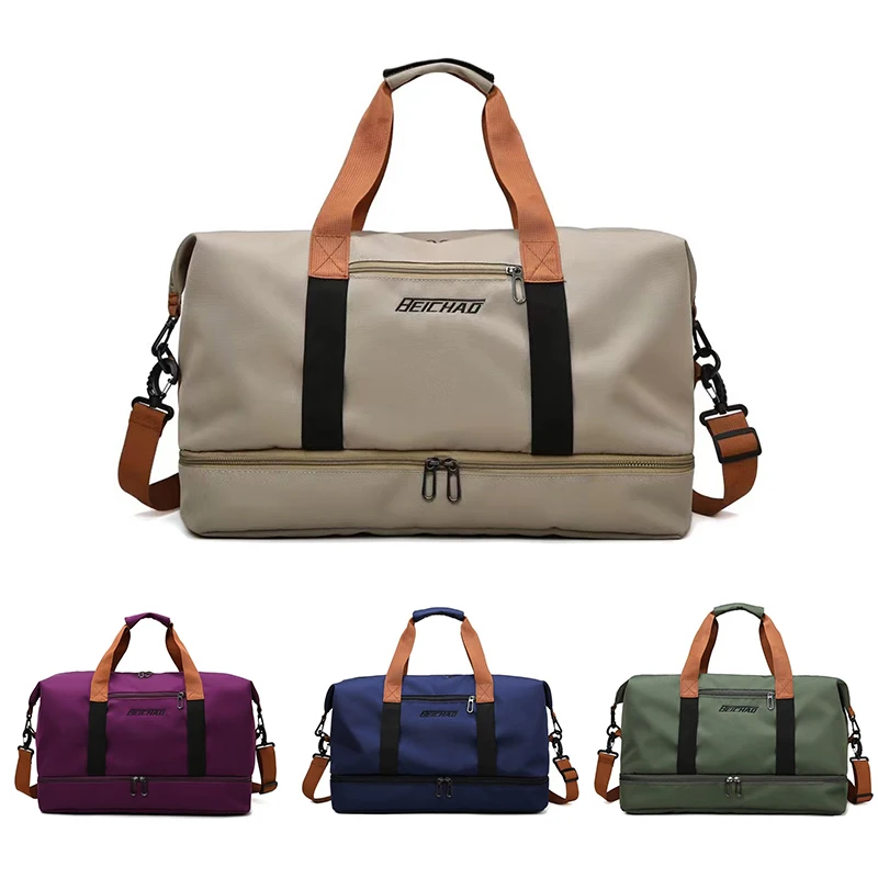 

New Travel Bags for Women Large Capacity Men's Sports Bag Waterproof Weekend Sac Voyage Female Messenger Bag Dry and Wet