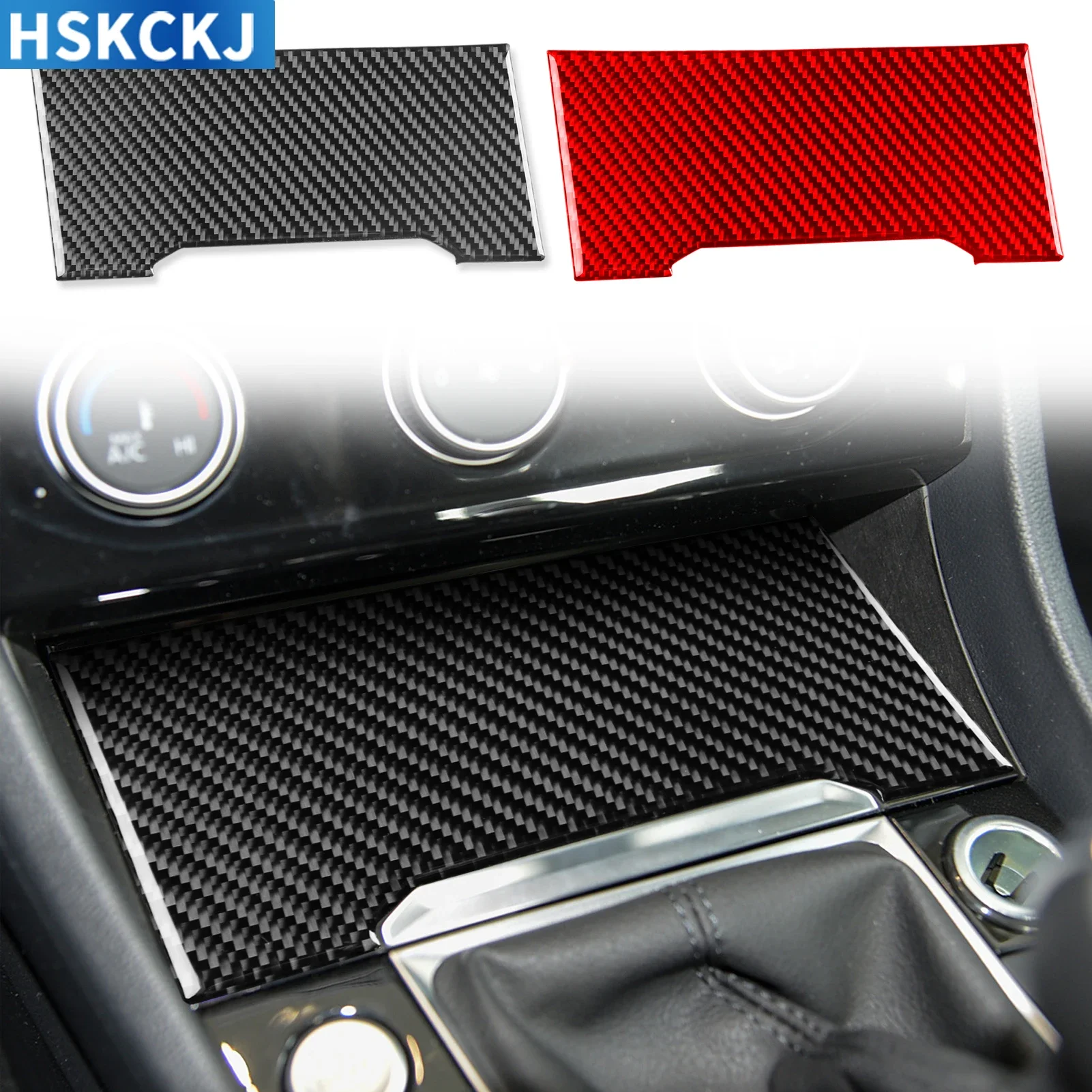 Для Volkswagen VW Sagitar 2019-2023 LHD настоящее углеродное волокно центральный ящик для