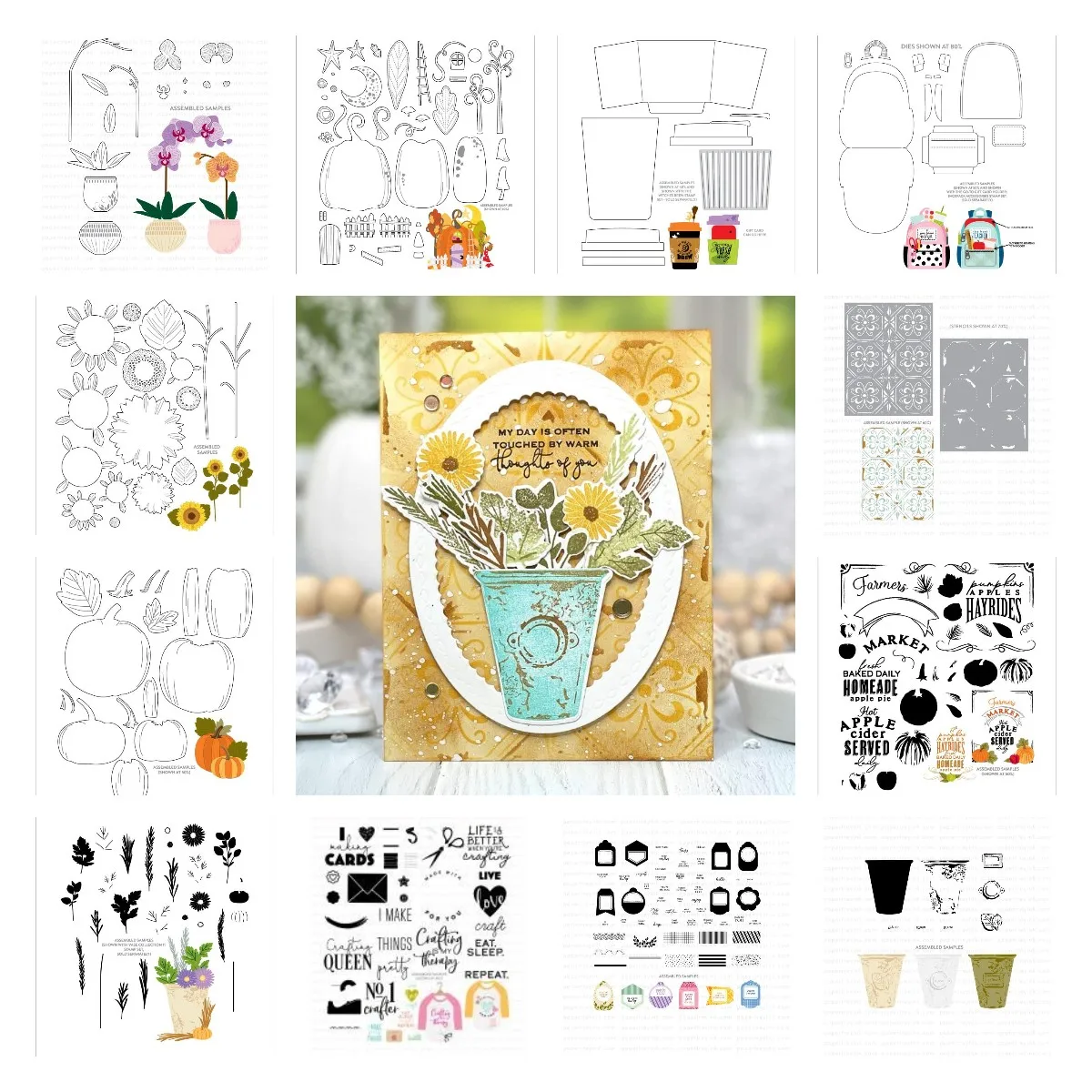 

Sunflowers Orchids Mini Picket Fence Metal Cutting Dies Stamps Stencil For 2022 Scrapbook Diary Decoration Embossing Template