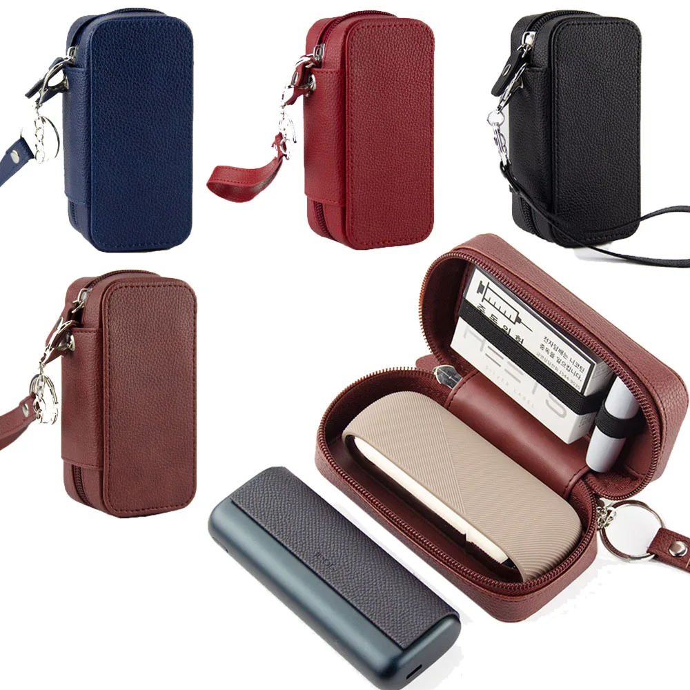 

JINXINGCHENG Leather Cases for IQOS ILUMA Pouch Bag for IQOS 3.0 Duo Case PU Leather Holder Case Zipper Box for IQOS Iluma Prime
