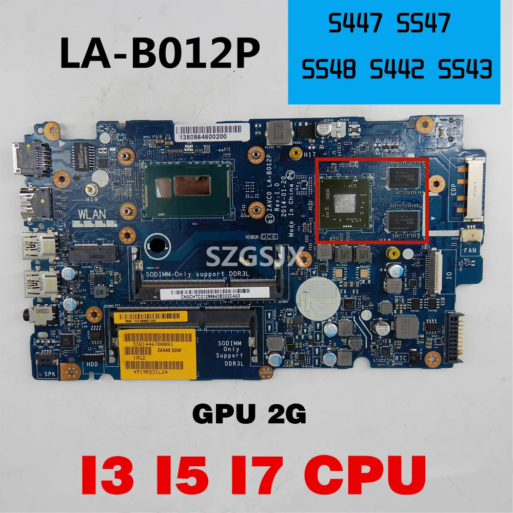 

Для DELL Inspiron 5447 5547 5548 5442 5543, материнская плата ноутбука, фотоэлемент центрального процессора, графический процессор R7 M265 2G