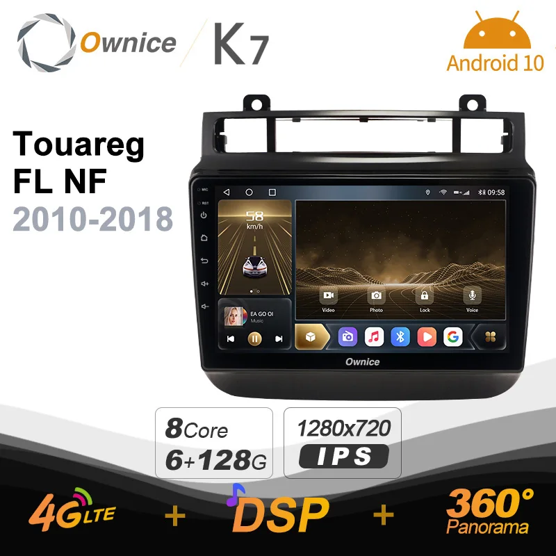 

Автомобильное радио Ownice K7 6G + 128G для Volkswagen Touareg FL NF 2010 - 2018 android 10,0 поддержка внутренней атмосферы лампа 360 4G LTE