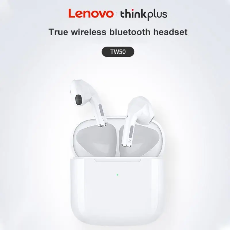 

Lenovo TW50 Bluetooth Earphone With Micphone Metal Charging Case True Wireless Sports Headset In-ear Running Fitness Headphones