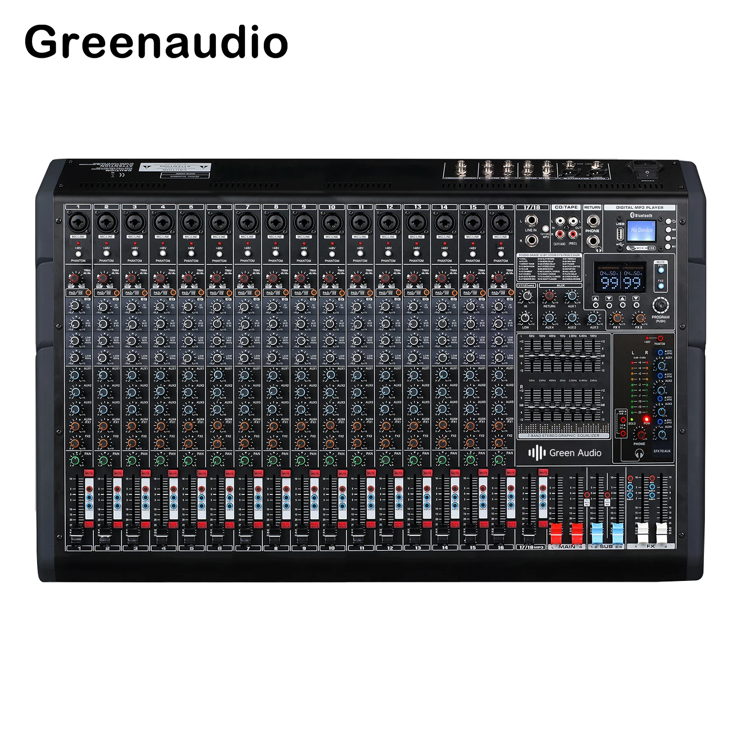 

GAX-TF18 18-channel pure mixer wedding hotel school recording broadcast room USB with Blueteeth reverb effect device
