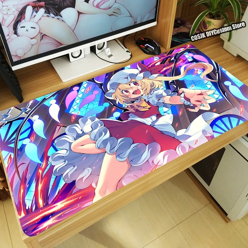 

Anime Touhou Project Flandre Scarlet Cosplay Mouse Pad Large Keyboard Desk Mat Laptop Playmat Mousepad Gaming Accessories