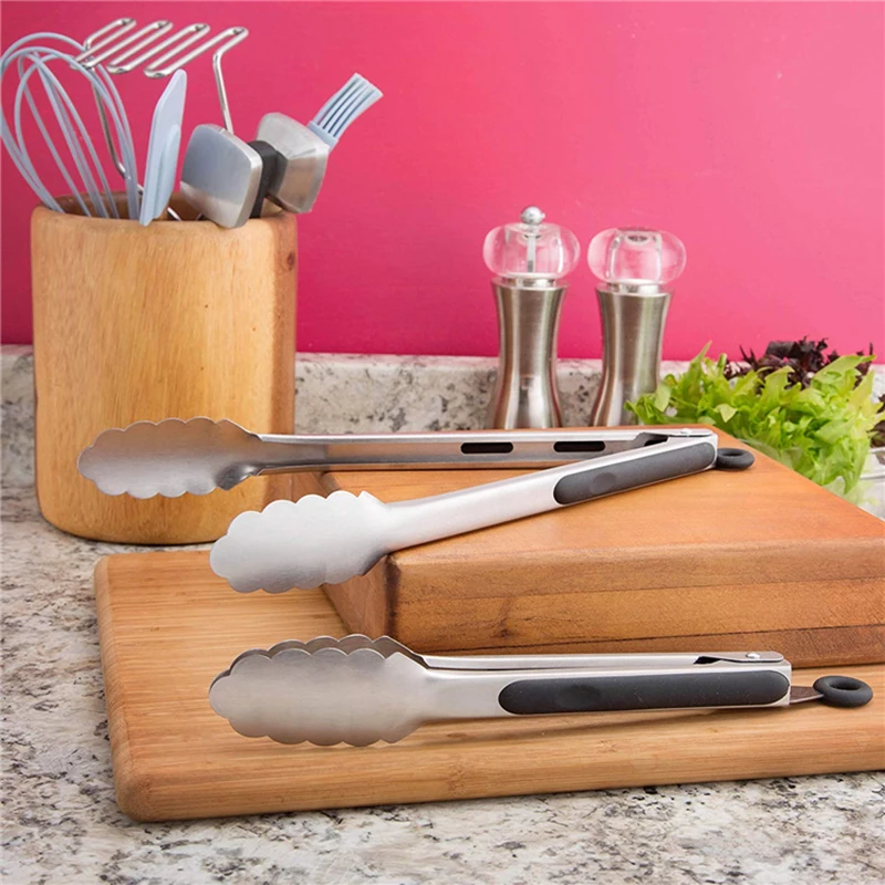 Удлиненные щипцы для барбекю из нержавеющей стали зажимы салата и макарон