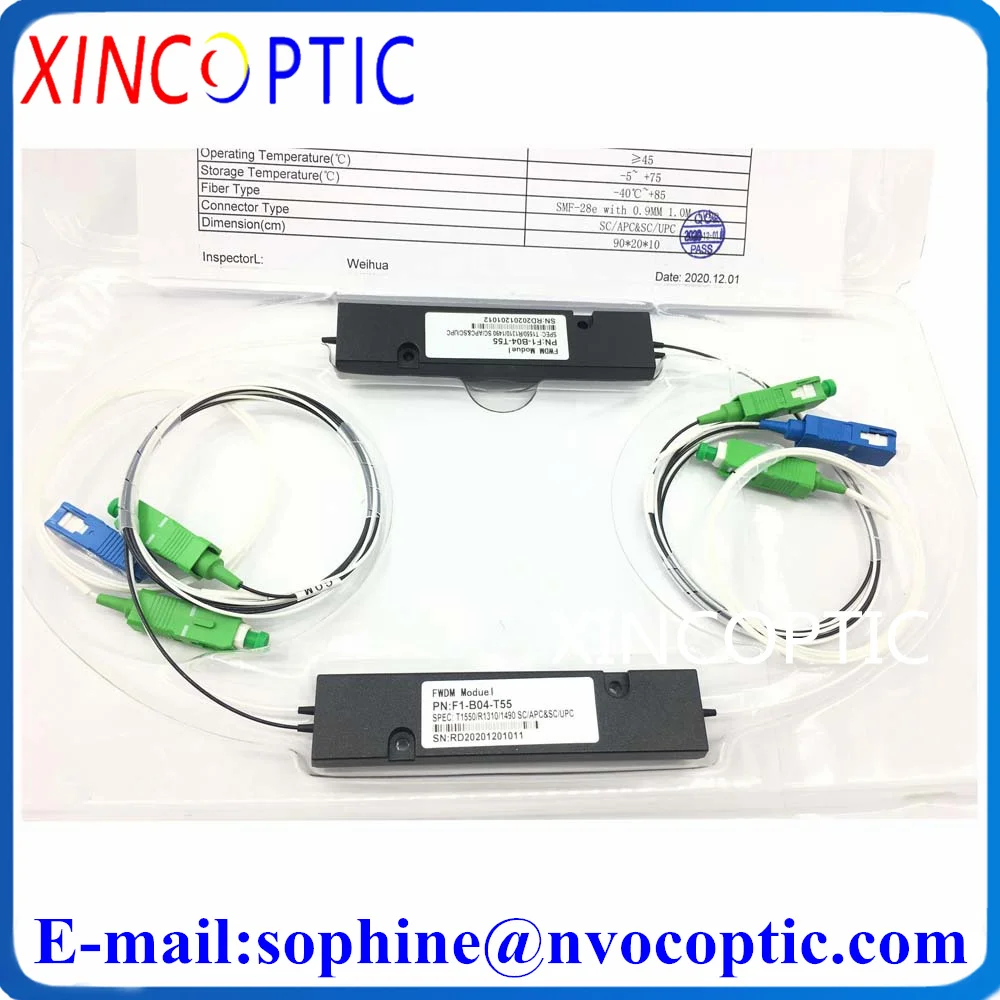 1*2 ABS коробка FWDM модуль 1310/1550/1490nm 0 9 мм 1 м SC/ST/FC/LC APC UPC Волоконно-оптический