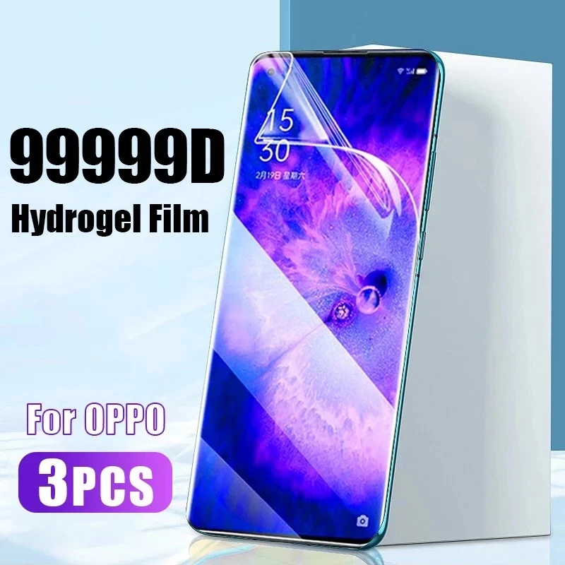 

3PCS Screen Protectors for OPPO A5 2020 A5S A12 A54 A53 A33 A31 Hydrogel Film for OPPO A91 A73 A74 A72 A52 A32 F17 Not galss