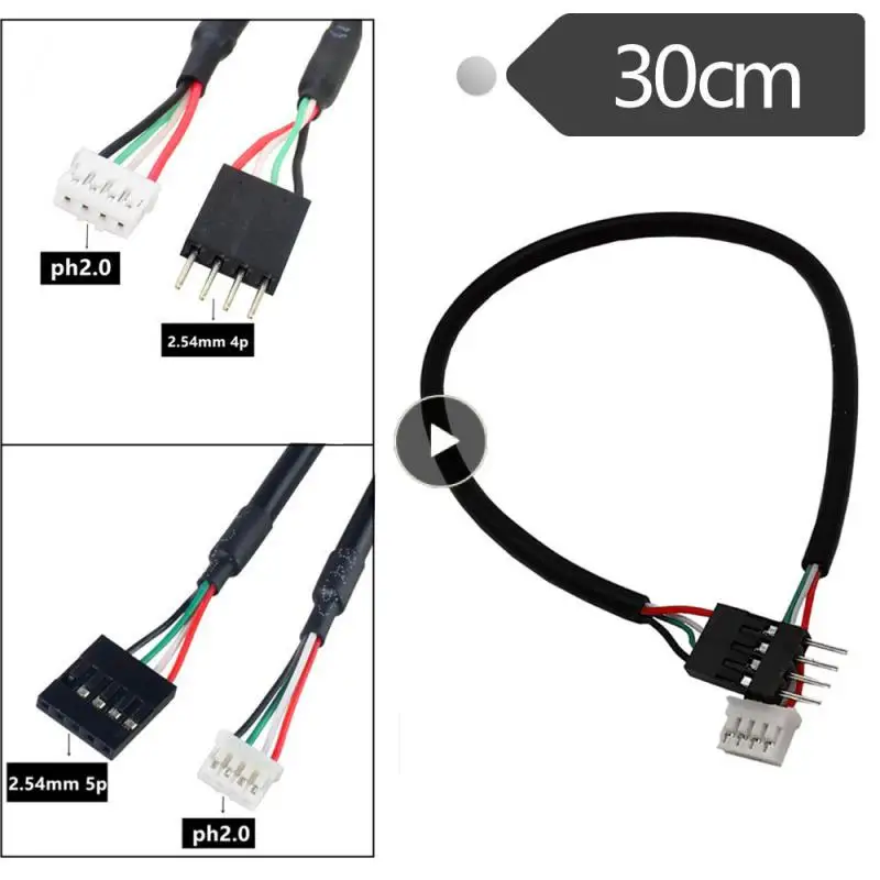 

Ph2.0 To Dupont 2.54mm Hole 5pin Ph2.0 To Dupont 2.54mm Male 4pin Black Usb Patch Cord Control Board Computer Accessories Alloy